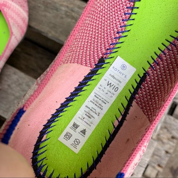 Rothy’s Pink Plaid The Point Flats Limited Edition Size 10 - Picture 4 of 9